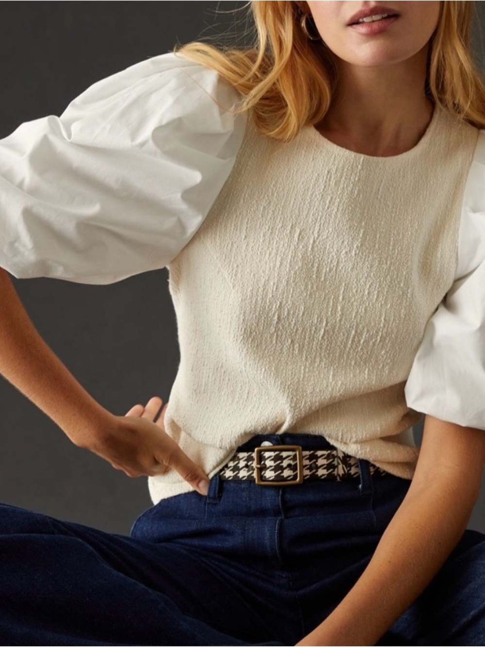 Anthropologie Puff-Sleeve Blouse